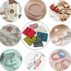 6Pcs 6 Colors Velvet Jewelry Pouches&nbsp;ABAG-CJ0001-04