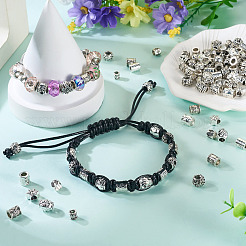 100Pcs 10 Styles Tibetan Style Alloy European Beads&nbsp;FIND-PJ0001-36
