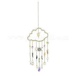 Metal Hanging Suncatchers&nbsp;HJEW-P018-D03