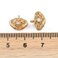 Brass Micro Pave Cubic Zirconia Charms&nbsp;KK-Z122-08G