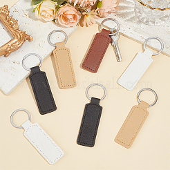 24Pcs 4 Colors PU Leather Keychains&nbsp;KEYC-SC0002-17