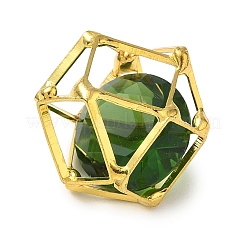 Brass & Glass Pendants&nbsp;KK-CBA74BF-04G-03