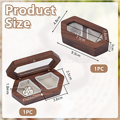 1Pc Hexagon Wooden Visible Window Pet Pet Keepsake Storage Boxes&nbsp;CON-DR0001-11