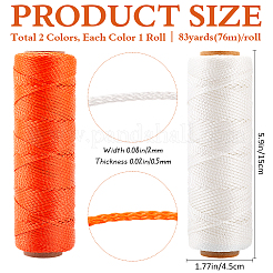 2 Colors Flat Nylon Braided Cords&nbsp;NWIR-GF0001-05