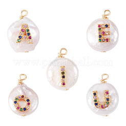 5Pcs 5 Styles Natural Cultured Freshwater Pearl Pendants&nbsp;PEAR-TA0001-30