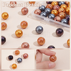 50Pcs 5 Colors Round Food Grade Eco-Friendly Silicone Focal Beads&nbsp;SIL-PH0001-26