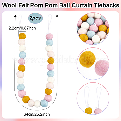 Wool Felt Pom Pom Ball Curtain Tiebacks&nbsp;HJEW-AB00571