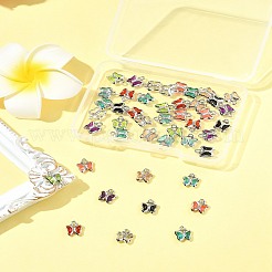 45Pcs 9 Colors Glass Charms&nbsp;KK-FS0001-67