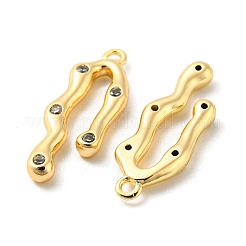 Brass Micro Pave Cubic Zirconia Pendants&nbsp;KK-Q809-17G