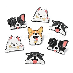 8Pcs 4 Styles Pet Dog Enamel Pins&nbsp;JEWB-CJ0002-97