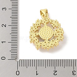 Rack Plating Brass Cubic Zirconia Enamel Pendants&nbsp;KK-S380-11G