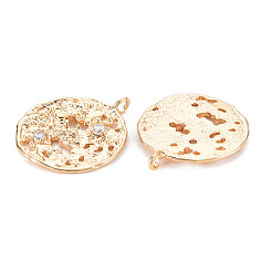 Brass Micro Pave Clear Cubic Zirconia Pendants&nbsp;KK-S356-542-NF
