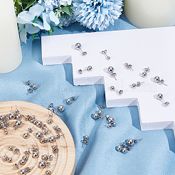 50Pcs 5 Styles 201 Stainless Steel Ball Stud Earrings&nbsp;STAS-SP0002-02