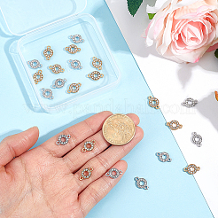 60Pcs 2 Colors Alloy Crystal Rhinestone Connector Charms&nbsp;FIND-PH0038-11B