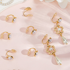 10Pcs Half Round Brass Ear Cuff Findings&nbsp;KK-BBC0022-47