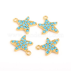 Brass Micro Pave Cubic Zirconia Pendants&nbsp;KK-E788-05B