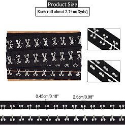 Cotton Hook and Eye Tape&nbsp;DIY-WH0308-119A
