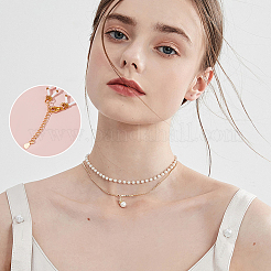 10Pcs 2 Colors 925 Sterling Silver End with Extender Chains and Teardrop Charms&nbsp;STER-BBC0009-89