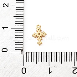 Brass Micro Pave Clear Cubic Zirconia Charms&nbsp;KK-V016-22D-G