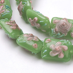 Handmade Bumpy Lampwork Beads Strands&nbsp;LAMP-K027-07C