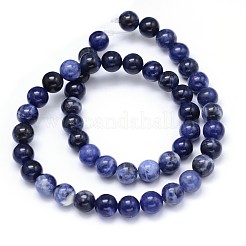 Round Natural Sodalite Beads Strands&nbsp;G-F222-39-6mm