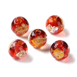 Handmade Gold & Silver Foil Lampwork Beads&nbsp;GLAA-G107-07B-11
