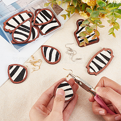 DIY Zebra Print Pattern Earring Making Kit&nbsp;DIY-OC0009-84