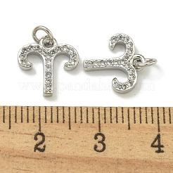 Rack Plating Brass Micro Pave Cubic Zirconia Pendants&nbsp;KK-K386-02G-P