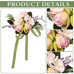 4Pcs Silk Cloth Imitation Rose Wrist Corsages&nbsp;AJEW-CP0008-48