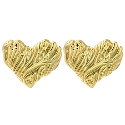 Ion Plating(IP) 304 Stainless Steel Heart Stud Earrings&nbsp;EJEW-I312-06G