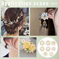 160Pcs ABS Imitation Shell & Acrylic Flower Bead Caps&nbsp;FIND-PH0060-16