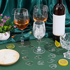 50Pcs Arch Acrylic Wine Glass Tags&nbsp;FIND-NB0013-02A