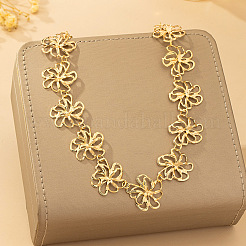 Alloy Hollow Flower Link Chain Belts for Women&nbsp;WG57BD8-01