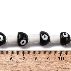 Handmade Evil Eye Lampwork Beads Strands&nbsp;LAMP-S069-01B