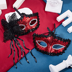 2Pcs 2 Styles Plastic Masquerade Masks for Cosplay Party Costume Accessory&nbsp;FEPA-TA0001-02A
