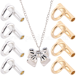 18Pcs 2 Colors Brass Tube Bails&nbsp;DIY-SC0030-75C