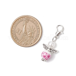 Angel Printed Porcelain Ceramic Pendant Decorations&nbsp;HJEW-JM04347