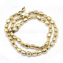 Electroplate Non-magnetic Synthetic Hematite Beads Strands&nbsp;G-L488-A-04
