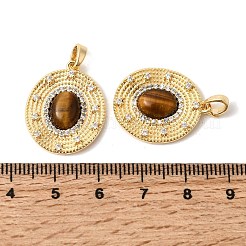 Natural Tiger Eye Pendants&nbsp;KK-Z149-12G-01
