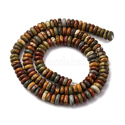 Natural Polychrome Jasper/Picasso Stone/Picasso Jasper Beads Strands&nbsp;G-L624-H04-6x2mm