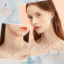 24Pcs 2 Style 304 Stainless Steel Pendants&nbsp;STAS-DC0006-77