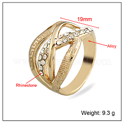Multi Layered Zinc Alloy Rhinestone Finger Rings for Women&nbsp;IA4421-9
