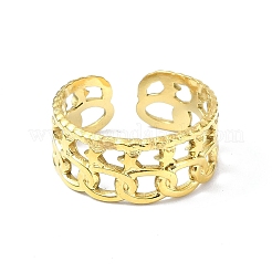 Ion Plating(IP) 304 Stainless Steel Star Open Cuff Ring&nbsp;RJEW-L109-028G