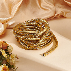5M Braided Round PU Leather Jewelry Cord&nbsp;OCOR-GF0005-92B