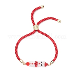 Christmas Handmade Glass Seed Beaded Slider Bracelets&nbsp;BJEW-MZ00226-03
