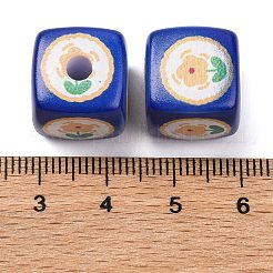 Printed Opaque Acrylic Beads&nbsp;SACR-A009-01G