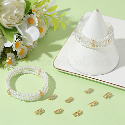 12Pcs 4 Styles Brass Micro Pave Clear Cubic Zirconia Spacer Bars&nbsp;KK-BBC0018-95