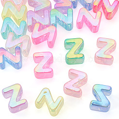 20Pcs UV Plating Transparent Acrylic European Beads&nbsp;OACR-TADJ0001-19Z