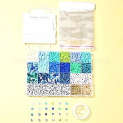 DIY Polymer Clay & Acrylic & CCB Plastic Beads Bracelets Making Kits&nbsp;DIY-FS0006-46