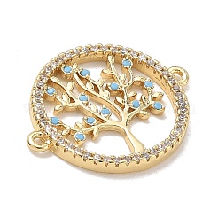 Brass Micro Pave Cubic Zirconia Links&nbsp;ZIRC-F048-58G